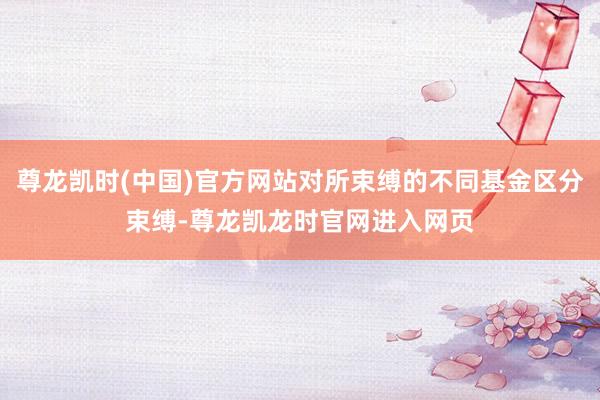尊龙凯时(中国)官方网站对所束缚的不同基金区分束缚-尊龙凯龙时官网进入网页