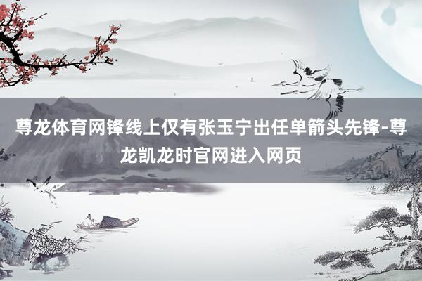 尊龙体育网锋线上仅有张玉宁出任单箭头先锋-尊龙凯龙时官网进入网页